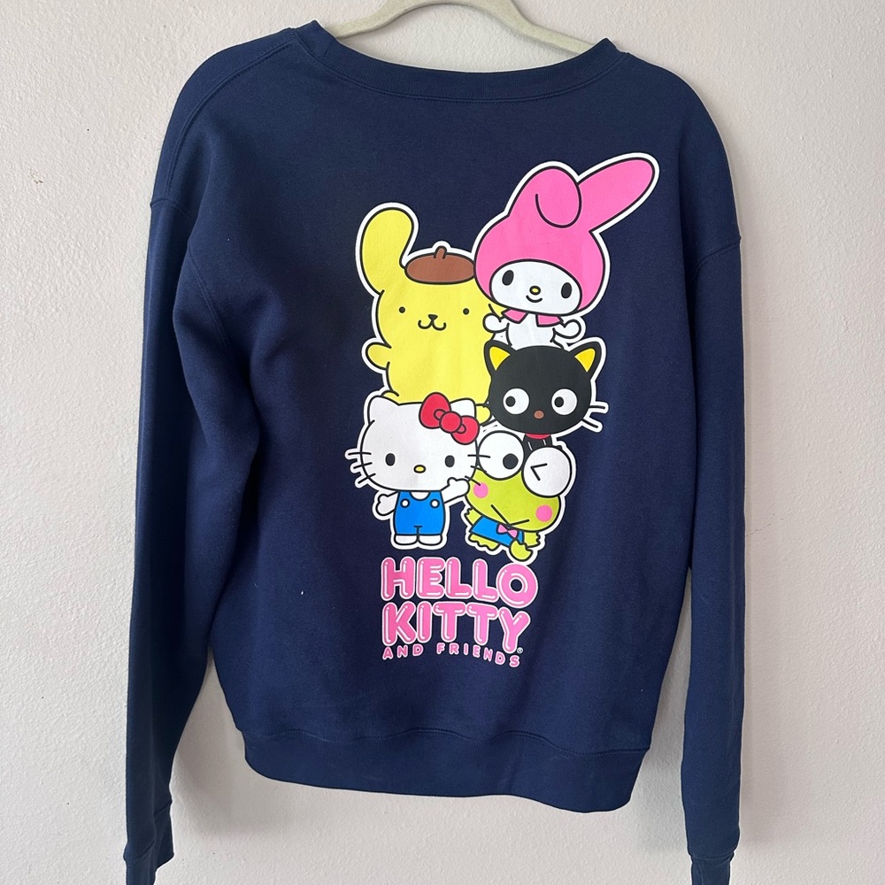 Hello Kitty Navy Blue Crew Neck Sweater